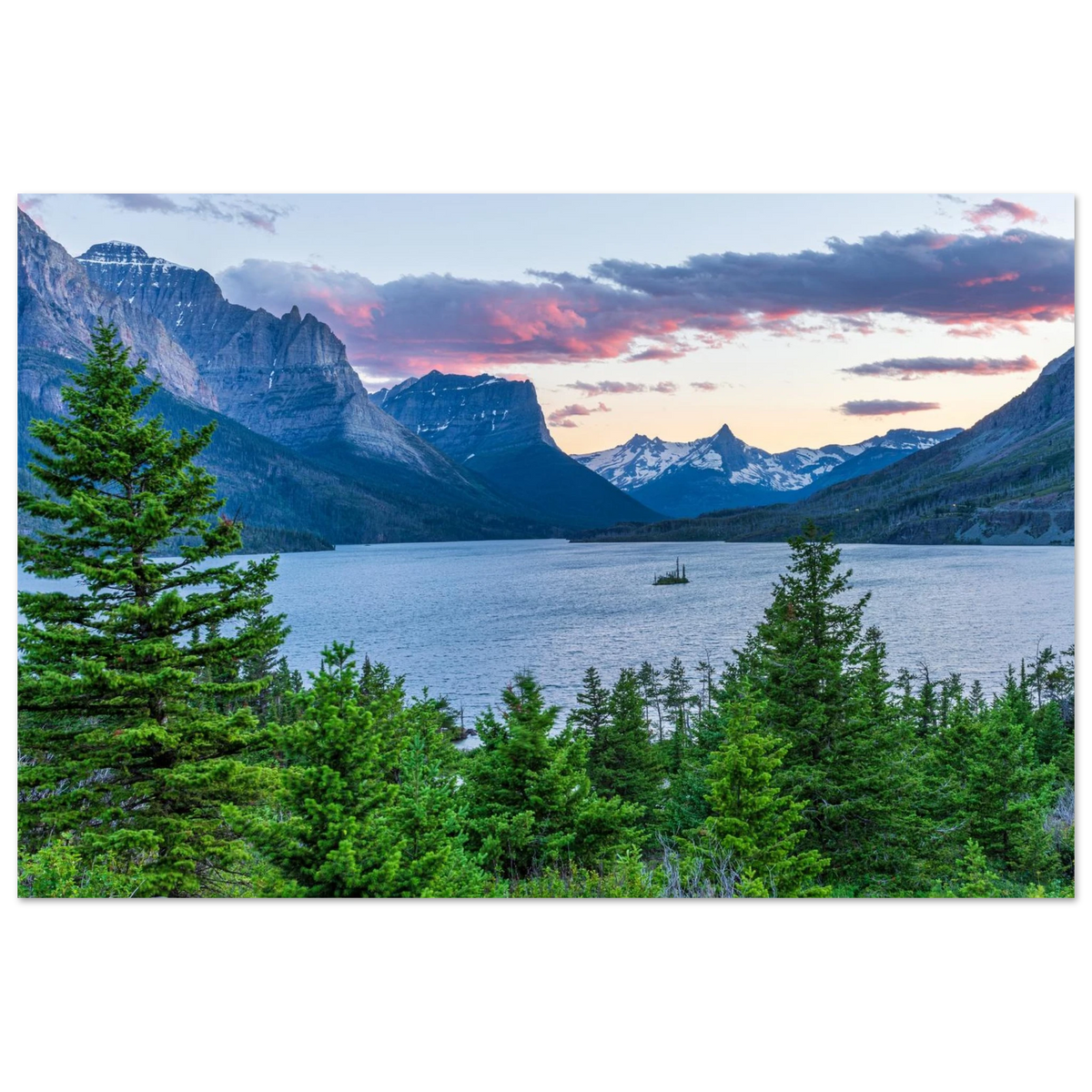 St. Mary Lake, Glacier National Park, Montana. Print only. Frame not included.