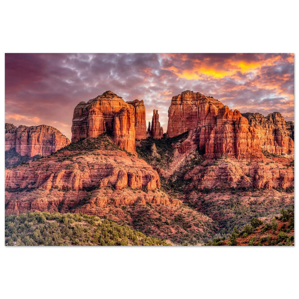 Cathedral Rock, Sedona, Arizona. Print only. Frame not included.