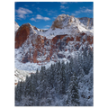Zion in Snow, Zion National Park, Utah. Print only. Frame not included.