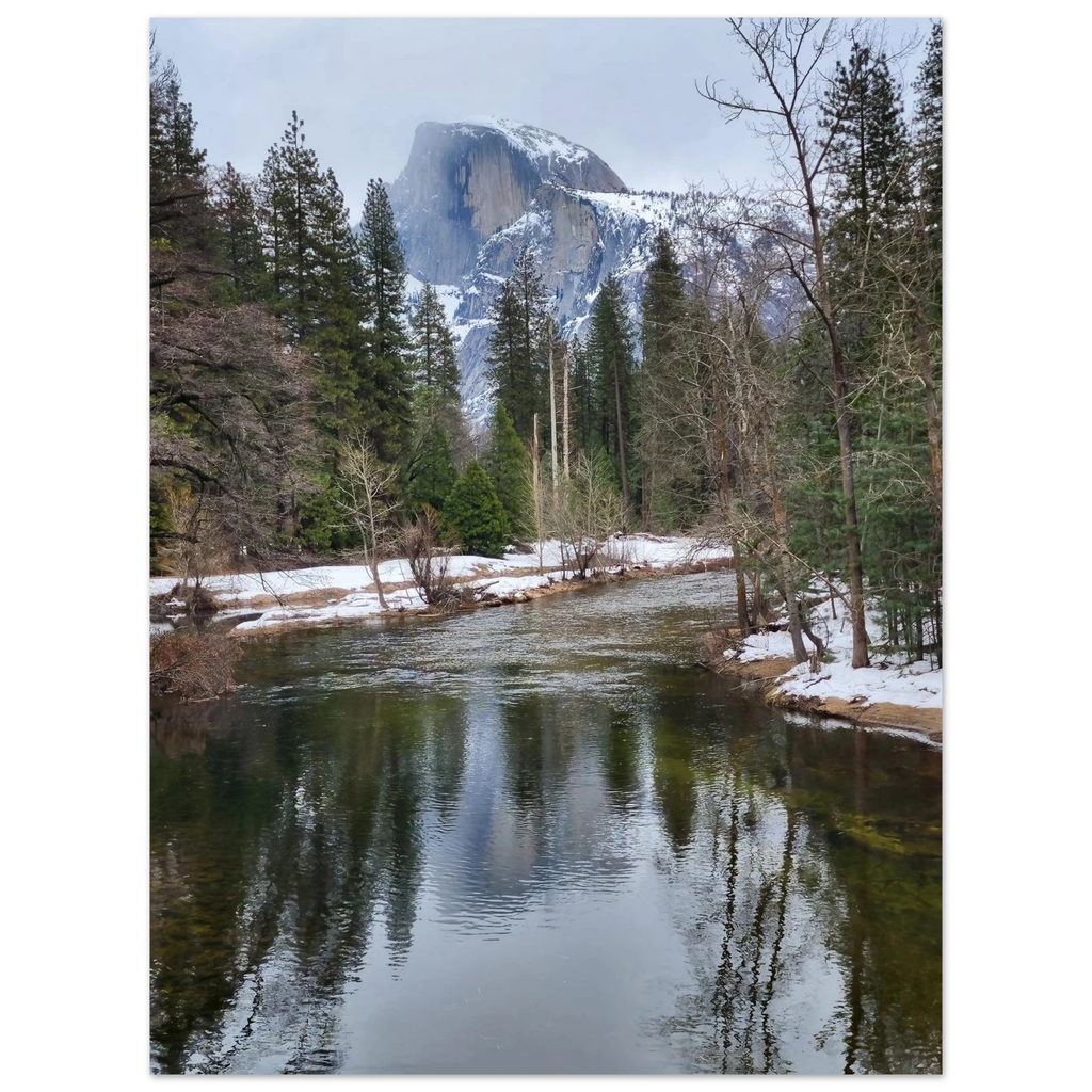 Yosemite Valley in Winter, Yosemite National Park, California. Print only. Frame not included.